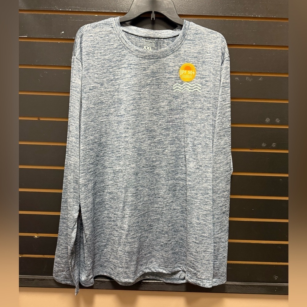 NWT  Surf  & swim Company Long Sleeve Polyester Swim Tee Size XXL